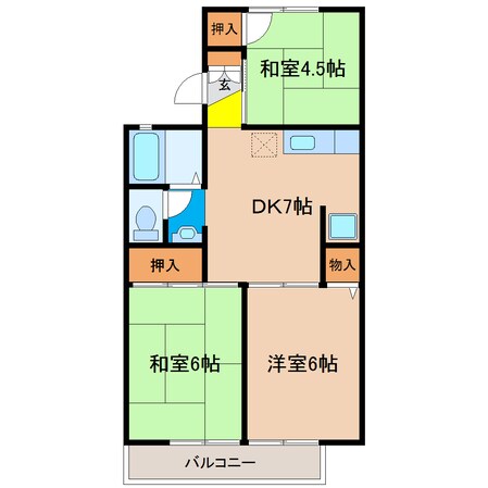 ジュネス北六甲の物件間取画像